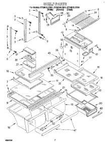 05 - Shelf parts for Whirlpool Refrigerator ET25DQLDW01 from AppliancePartsPros.com