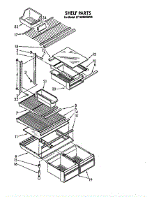 Shelf parts for Whirlpool Refrigerator M  REF  K from AppliancePartsPros.com