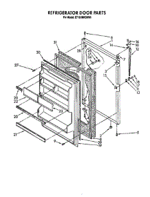 Refrigerator Door parts for Whirlpool Refrigerator M  REF  K from AppliancePartsPros.com