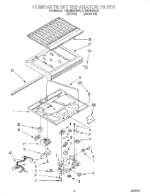 03 - Compartment Separator parts for Whirlpool Refrigerator ET20NMXAW02 from AppliancePartsPros.com