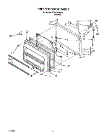 07 - Freezer Door parts for Whirlpool Refrigerator ET20DKXXW00 from AppliancePartsPros.com
