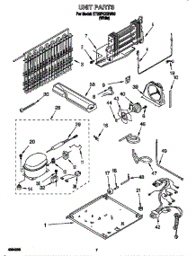 Unit parts for Whirlpool Refrigerator ET23PKXGW00 from AppliancePartsPros.com