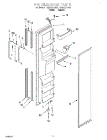 08 - Freezer Door parts for Whirlpool Refrigerator TS22AQXEN10 from AppliancePartsPros.com