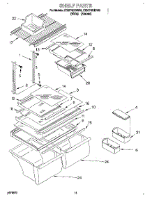 06 - Shelf, Lit / Optional parts for Whirlpool Refrigerator ET20PMXDN00 from AppliancePartsPros.com