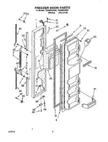 07 - Freezer Door parts for Whirlpool Refrigerator TS22BRXAW01 from AppliancePartsPros.com