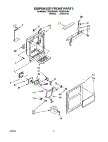 08 - Dispenser Front parts for Whirlpool Refrigerator TS22BRXAW01 from AppliancePartsPros.com