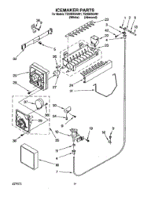 12 - Icemaker, Literature / Optional parts for Whirlpool Refrigerator TS22BRXAW01 from AppliancePartsPros.com