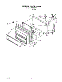 08 - Freezer Door parts for Whirlpool Refrigerator ET20DKXZN00 from AppliancePartsPros.com