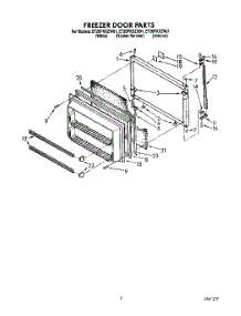 06 - Freezer Door parts for Whirlpool Refrigerator ET20PKXZG01 from AppliancePartsPros.com