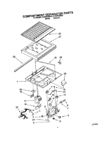 03 - Compartment Separator parts for Whirlpool Refrigerator ET22PKXBN01 from AppliancePartsPros.com