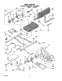 05 - Unit parts for Whirlpool Refrigerator ET22PKXBN01 from AppliancePartsPros.com