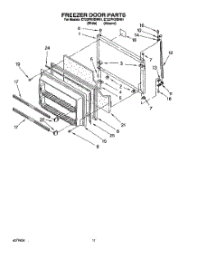 07 - Freezer Door, Lit / Optional parts for Whirlpool Refrigerator ET22PKXBN01 from AppliancePartsPros.com