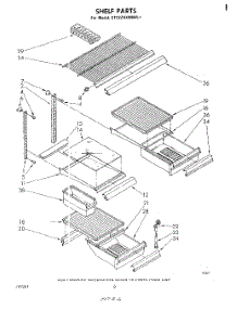04 - Shelf parts for Whirlpool Refrigerator ET22ZKXMWR1 from AppliancePartsPros.com