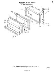 07 - Freezer Door parts for Whirlpool Refrigerator ET22ZKXMWR1 from AppliancePartsPros.com
