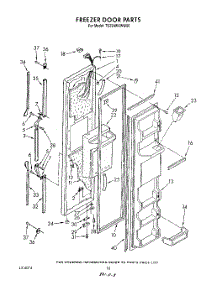 08 - Freezer Door parts for Whirlpool Refrigerator TS22AWXWW00 from AppliancePartsPros.com