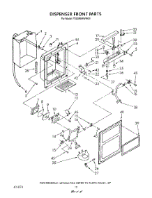 09 - Dispenser Front parts for Whirlpool Refrigerator TS22AWXWW00 from AppliancePartsPros.com