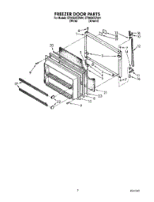 06 - Freezer Door parts for Whirlpool Refrigerator ET20GKXZW01 from AppliancePartsPros.com