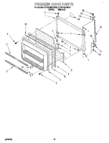 08 - Freezer Door, Lit / Optional parts for Whirlpool Refrigerator ET22PMXBN00 from AppliancePartsPros.com