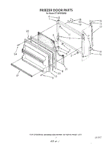 06 - Freezer Door parts for Whirlpool Refrigerator ET18PKXSW06 from AppliancePartsPros.com