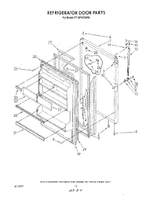 08 - Refrigerator Door , Lit / Optional parts for Whirlpool Refrigerator ET18PKXSW06 from AppliancePartsPros.com