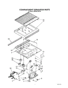04 - Compartment Separator parts for Whirlpool Refrigerator JWARG475WP00 from AppliancePartsPros.com
