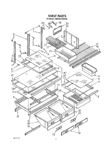 05 - Shelf, Lit / Optional parts for Whirlpool Refrigerator JWARG475WP00 from AppliancePartsPros.com
