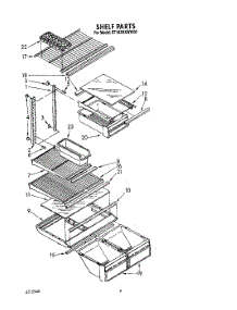 04 - Shelf parts for Whirlpool Refrigerator ET18ZKXWW00 from AppliancePartsPros.com