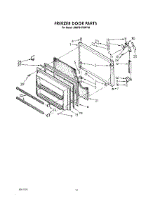 08 - Freezer Door parts for Whirlpool Refrigerator JWARG475WP00 from AppliancePartsPros.com