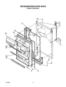 07 - Refrigerator Door, Lit / Optional parts for Whirlpool Refrigerator ET18ZKXWW00 from AppliancePartsPros.com