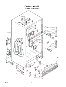 04 - Cabinet parts for Whirlpool Refrigerator ET22MT1LWR1 from AppliancePartsPros.com