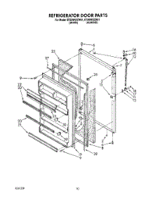 08 - Refrigerator Door, Lit / Optional parts for Whirlpool Refrigerator ET20NKXZW01 from AppliancePartsPros.com