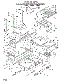 05 - Shelf, Lit / Optional parts for Whirlpool Refrigerator ET25DQRBB01 from AppliancePartsPros.com