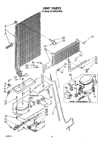 07 - Unit parts for Whirlpool Refrigerator ET18PKXSW02 from AppliancePartsPros.com