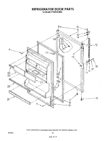 08 - Refrigerator Door , Lit / Optional parts for Whirlpool Refrigerator ET18PKXSW02 from AppliancePartsPros.com
