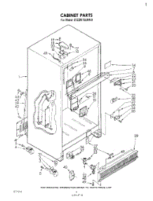 04 - Cabinet parts for Whirlpool Refrigerator ET22MTXLWR0 from AppliancePartsPros.com