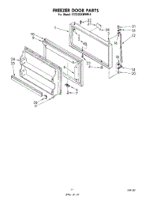 07 - Freezer Door parts for Whirlpool Refrigerator ET22ZKXMWR0 from AppliancePartsPros.com
