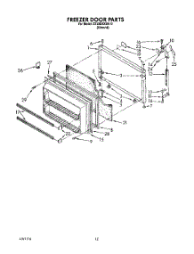 07 - Freezer Door parts for Whirlpool Refrigerator ET20DKXXN10 from AppliancePartsPros.com