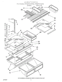 04 - Shelf parts for Whirlpool Refrigerator ET22PKXAW02 from AppliancePartsPros.com