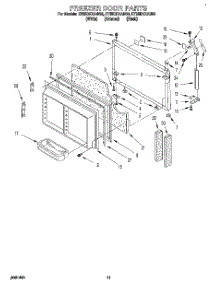 07 - Freezer Door parts for Whirlpool Refrigerator ET25DKXAB00 from AppliancePartsPros.com