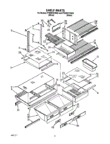 05 - Shelf, Lit / Optional parts for Whirlpool Refrigerator ET20RKXZW00 from AppliancePartsPros.com