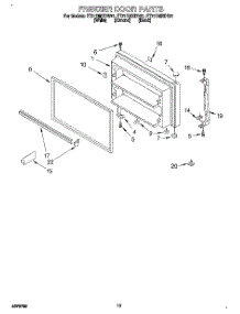 07 - Freezer Door, Lit / Optional parts for Whirlpool Refrigerator ET21DMXDB01 from AppliancePartsPros.com