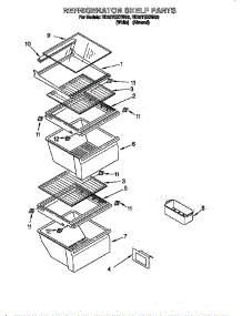 Refrigerator Shelf parts for Whirlpool Refrigerator M  ACN  W    PAR from AppliancePartsPros.com