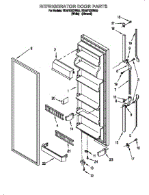 Refrigerator Door parts for Whirlpool Refrigerator M  ACN  W    PAR from AppliancePartsPros.com