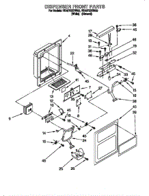 Diepenser Front parts for Whirlpool Refrigerator M  ACN  W    PAR from AppliancePartsPros.com