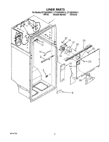 02 - Liner parts for Whirlpool Refrigerator ET18ZKXWW11 from AppliancePartsPros.com