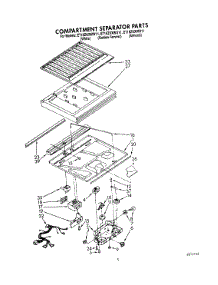 03 - Compartment Separator parts for Whirlpool Refrigerator ET18ZKXWW11 from AppliancePartsPros.com