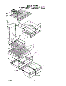 04 - Shelf parts for Whirlpool Refrigerator ET18ZKXWW11 from AppliancePartsPros.com