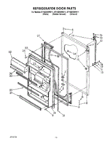 07 - Refrigerator Door, Lit / Optional parts for Whirlpool Refrigerator ET18ZKXWW11 from AppliancePartsPros.com