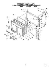 04 - Freezer Door parts for Whirlpool Refrigerator ET25DQRBB00 from AppliancePartsPros.com