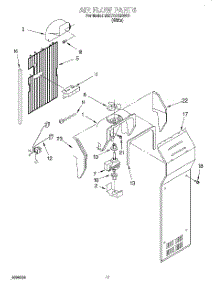 10 - Air Flow parts for Whirlpool Refrigerator SS27AQXHW00 from AppliancePartsPros.com